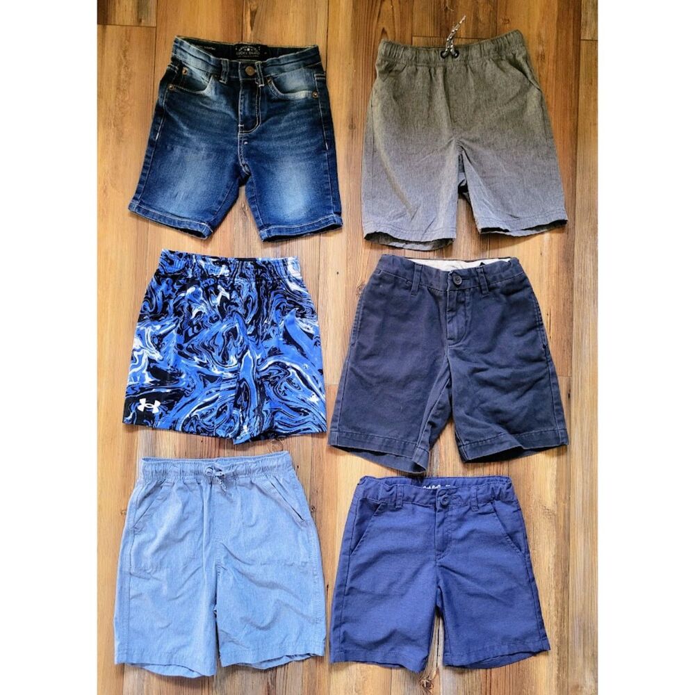 Boys Size 5T and 5 Shorts Lot - 6 Pairs Summer Bottoms Lucky Brand Under Armour